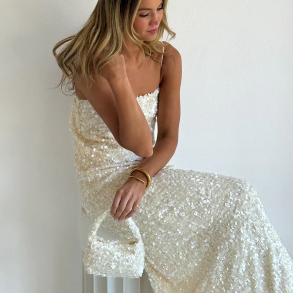 Arley Marsha Maxi Dress In Cream - Picture 2 of 11